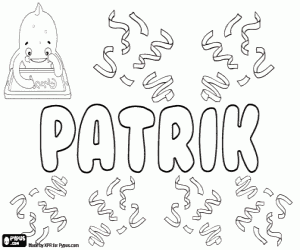 Patrik, variant van Patrick kleurplaat