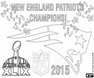 Patriots, Super Bowl 2015 kampioenen kleurplaat