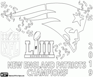 Patriots, Super Bowl 2019 kleurplaat