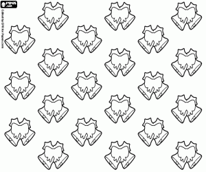 Patroon met Kerstmis Klokken kleurplaat