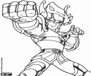 Pegasus Seiya kleurplaat