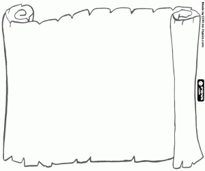 Perkament voor papa kleurplaat