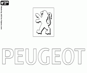 Peugeot embleem kleurplaat