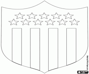 Peñarol de Montevideo logo kleurplaat