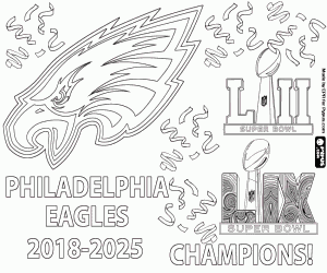 Philadelphia Eagles, Super Bowl 2025 kleurplaat