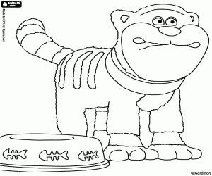 Pidsley, de boerderij kat kleurplaat