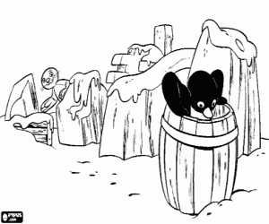 Pingu, Robby en de ijsblokken kleurplaat