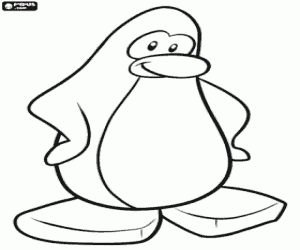 Pinguïn van Club Penguin kleurplaat