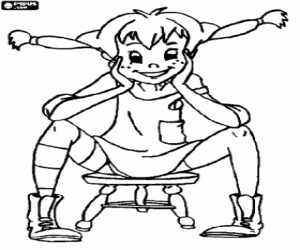 Pippi Langkous kleurplaat