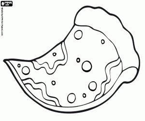 Pizza, Italiaans eten kleurplaat