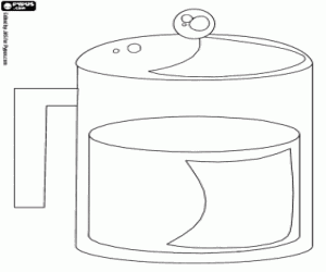 Een plastic kruik voor het vliegtuig kleurplaat