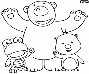 Poby, Crong en Loopy kleurplaat