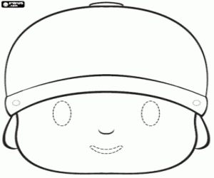 Pocoyo masker kleurplaat