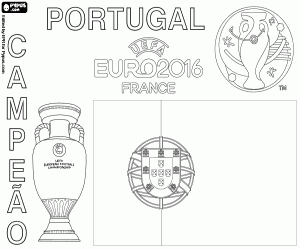 Portugal, UEFA Euro 2016 kampioen kleurplaat