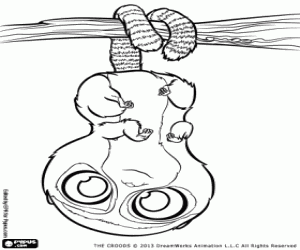 Een prehistorische beer als een peer kleurplaat