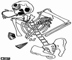 Een prehistorische graf kleurplaat