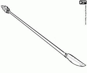 Een prehistorische pijl kleurplaat