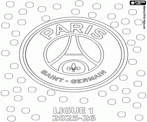 PSG, kampioen 2025-2026 kleurplaat