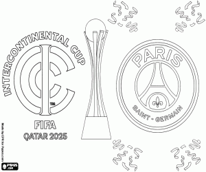 PSG, winnaar Intercontinental Cup 2025 kleurplaat