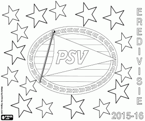 PSV Eindhoven, kampioen 2015-2016 kleurplaat