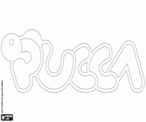 Pucca logo kleurplaat
