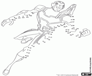 Punt naar Punt Rook Blonko kleurplaat