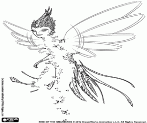 Punt naar punt van Tandenfee kleurplaat