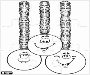 Puzzel met lachende kerstballen kleurplaat