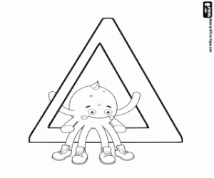 Pypus met de Griekse letter Delta, Δ kleurplaat