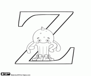 Pypus en de Griekse letter Zeta kleurplaat