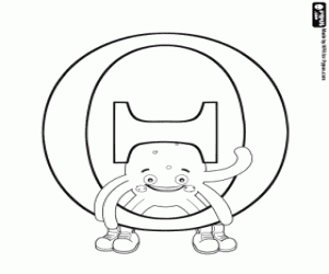 Pypus en de Griekse letter Θ kleurplaat