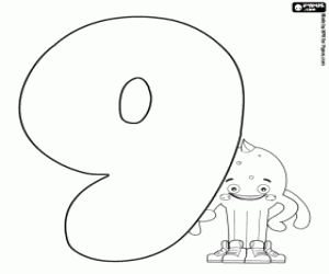 Pypus en de nummer negen kleurplaat