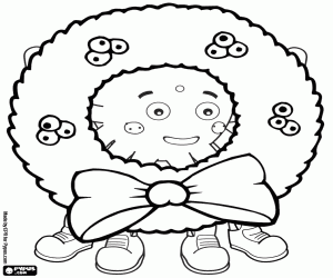 Pypus en een kroon van Kerstmis kleurplaat