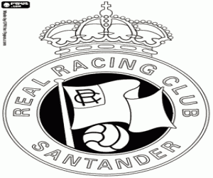Racing Santander badge kleurplaat