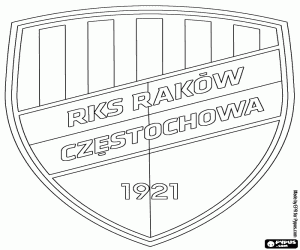 Raków Częstochowa badge kleurplaat