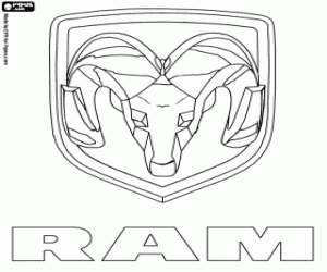 Ram Trucks logo kleurplaat
