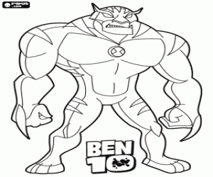 Rath, alien uit Ben 10 kleurplaat