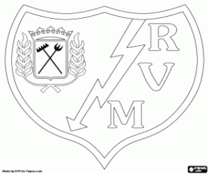 Rayo Vallecano logo kleurplaat