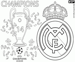Real Madrid, 14e kampioen 2021-2022 kleurplaat