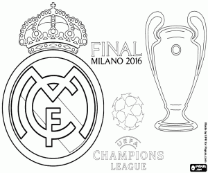Real Madrid Champions 2015-2016 kleurplaat