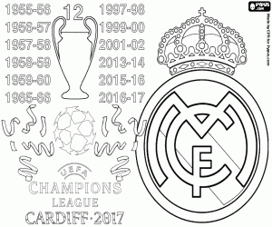 Real Madrid, Champions League 2016-2017 kleurplaat