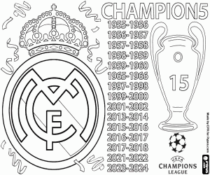Real Madrid, Champions League 2023-2024 kleurplaat