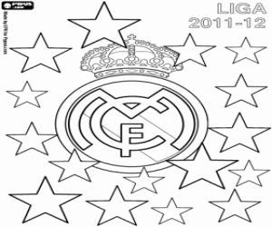 Real Madrid, kampioen 2011-2012 kleurplaat