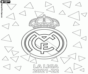 Real Madrid, kampioen 2021-2022 kleurplaat