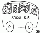 Schoolbus met passagiers