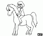 Meisje rijdt op een pony 