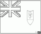 Vlag van Anguilla, de Britse overzeese gebiedsdeel in het Caribisch gebied