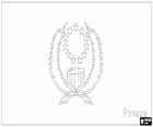 Vlag van Pohnpei of Ponape, een van de Federale Staten van Micronesia (FSM)