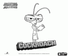 Dr Cockroach, Ph.D., een wetenschapper, maar modder brillliant met het logo van de film