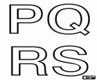 Hoofdletters P, Q, R en S